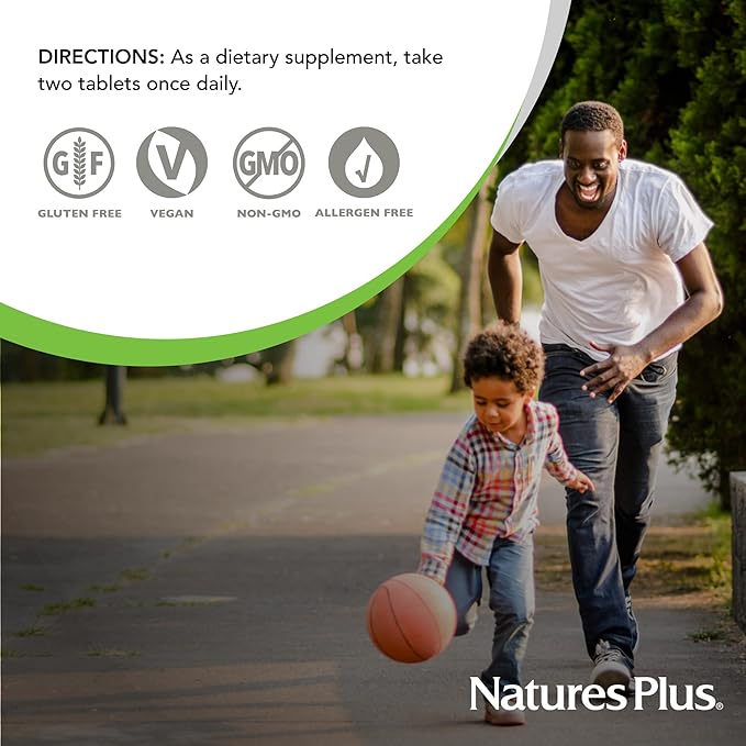 NaturesPlus Ultra Juice Multivitamin - 90 Bi-Layered Tablets - Whole Food Supplement with Fruits Vegetables &amp Probiotics - Energy Digestion &amp Immune Health Support - USDA Organic - 45 Servin