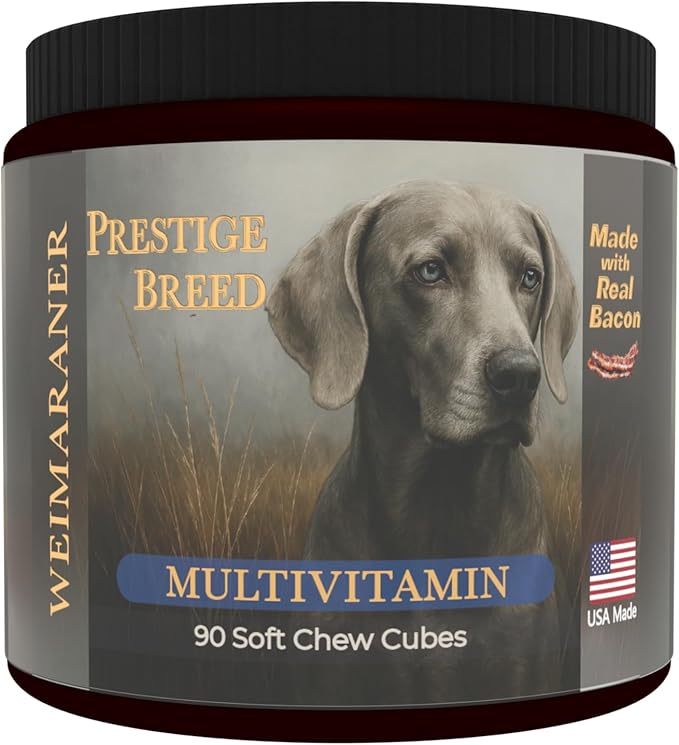 Weimaraner Multivitamins 90 Count Made in The USA with Real Bacon
