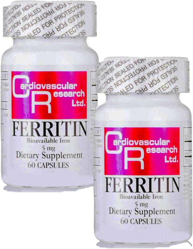 Cardiovascular Research Ferritin (bioavailable Iron) 60 Count (Pack of 2)