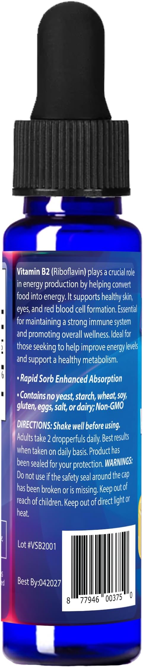 Dr's Advantage Vitamin B2-Riboflavin - Dropper 2oz