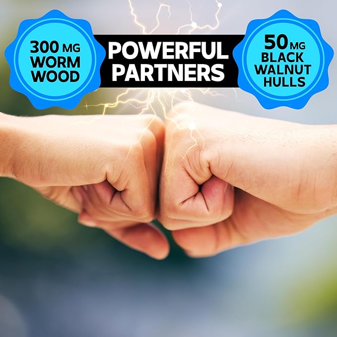 Premium Wormwood Extract Capsules - 5 Month Supply for Immune - 12 Herbs Blended with Black Walnut Leaves Ginger Turmeric &amp More - 150 Counts