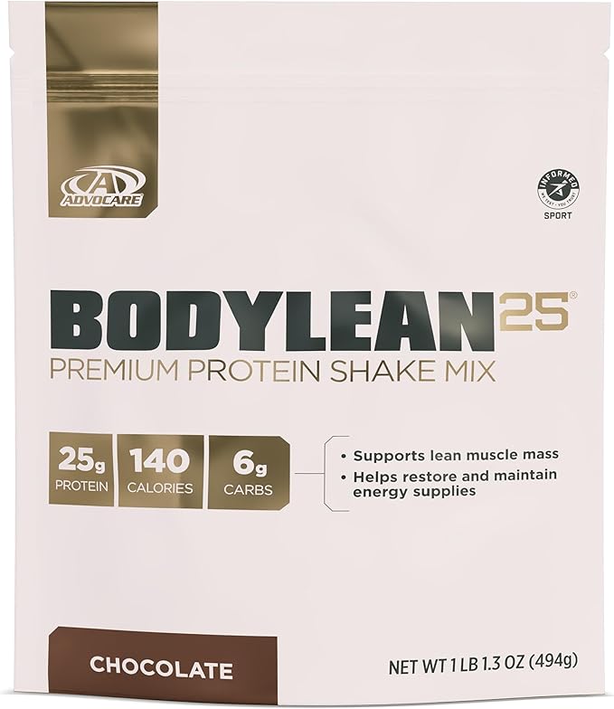 AdvoCare BodyLean25 - Protein Powder with Whey Protein Isolate - Supports Muscle Building &amp A Lean Body - Offers Energy Support* - Chocolate 13 Servings