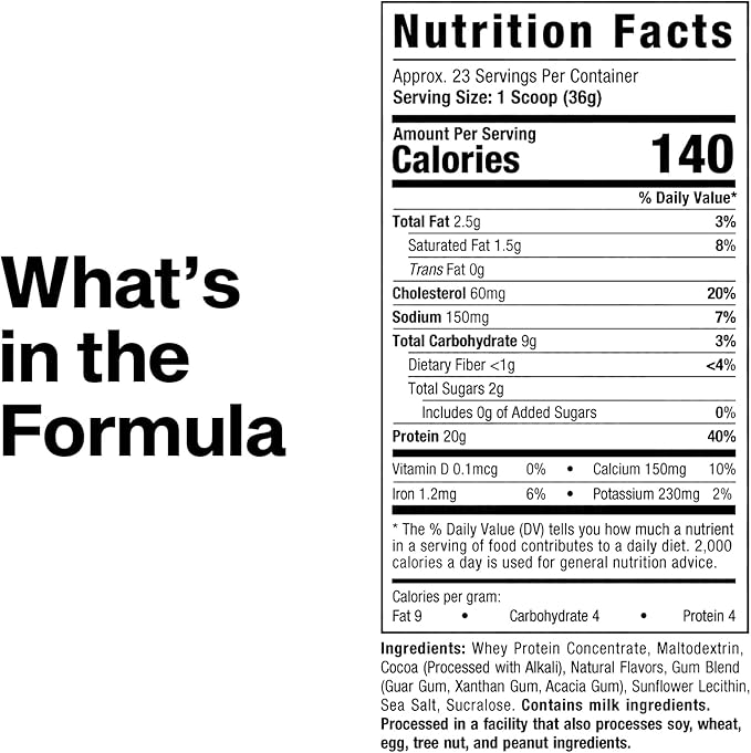 Muscletech Grass-Fed Whey Protein Powder (Triple Chocolate 1.8LB) - Whey Protein Smoothie &amp Milk Shake Mix Supports Muscle Gain &amp Recovery - 20g of Whey Protein for Women &amp Men - Non-GMO