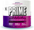 Prime Rapid Rehydration Electrolyte Powder Berry Citrus Rush Sugar Free Hydration Drink Mix with Sodium Potassium Magnesium &amp B Vitamins to Replenish Fluids Caffeine Free 6 Gallon Tub 48 SR
