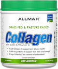 ALLMAX Collagen Powder Grass Fed &amp Pasture Raised – with Biotin (10000 mcg) &amp Vitamin C (90 mg) (440 Grams Unflavored)