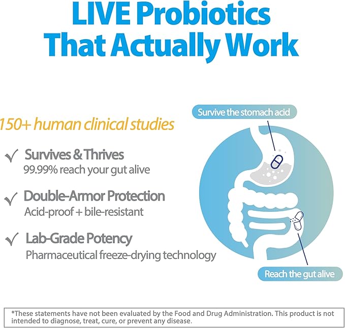 Life-Space Probiotic for 60+ Years 30B CFU &amp 15 strains Probiotics for Digestive Health &amp Regularity Immune Support Golden Standard Probiotics for Men and Women Bifidobacterium lactis 60