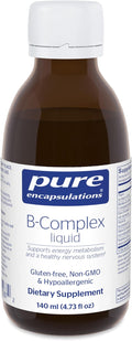 Pure Encapsulations B-Complex Liquid - Liquid Vitamin B Complex - for Nerve &amp Energy Metabolism* - Gluten Free &amp Vegetarian - 4.73 oz (140 mL)