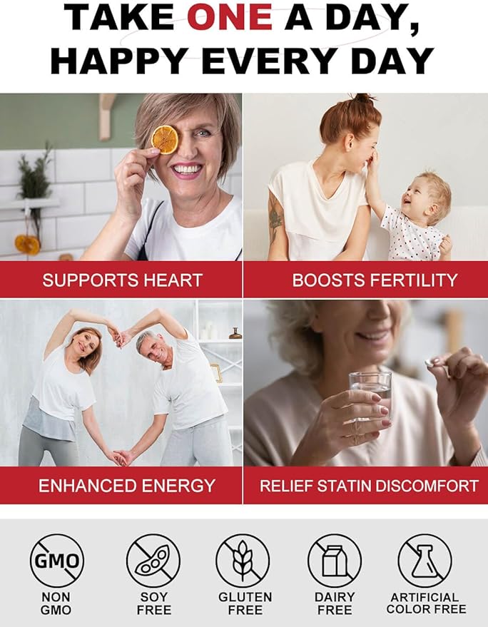 DRFOSTER Coq10 400mg Softgels Ubiquinol - Co Q 10 Supplement Coenzyme q10 Cq10 400mg Plus Vitamin E PQQ Black Pepper for Heart Health 120 Counts