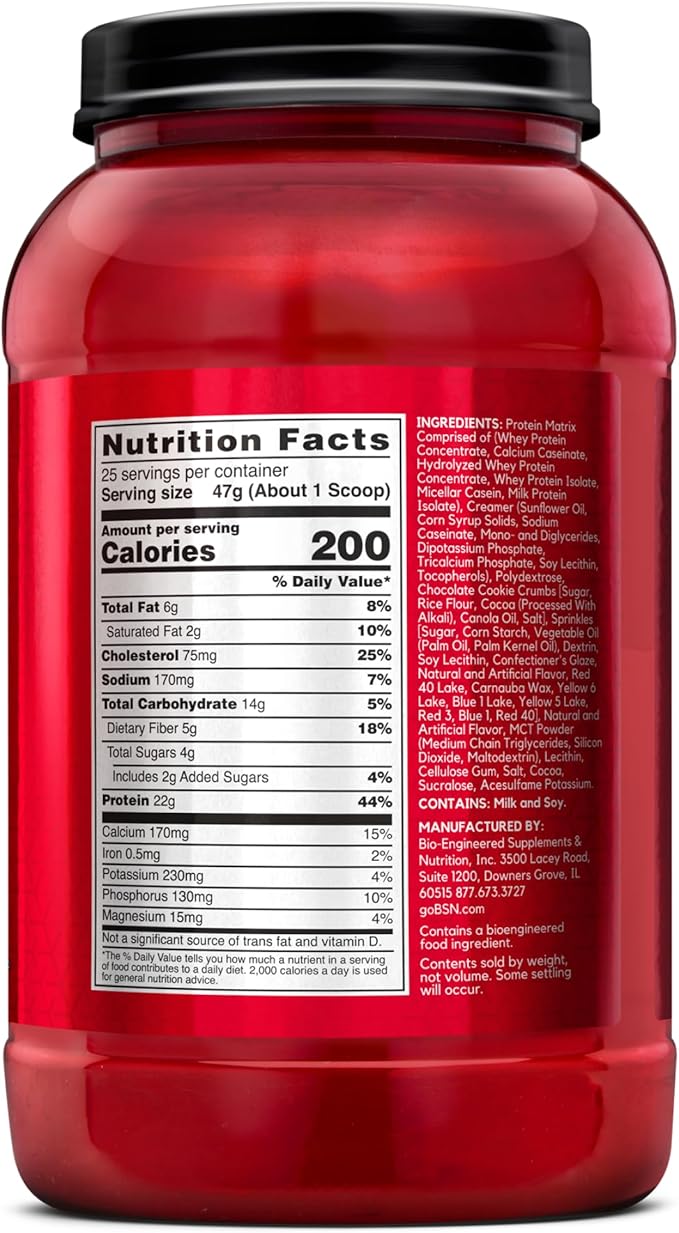 BSN Syntha-6 Whey Protein Powder Cold Stone Creamery- Birthday Cake Remix Flavor Micellar Casein Milk Protein Isolate Powder 25 Servings