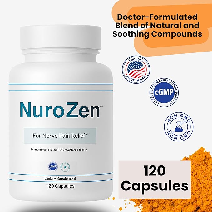 Nerve Support Supplement – Alpha Lipoic Acid B1 B6 B12 Pureblend of MSM Turmeric – Advanced Neuropathy Support Formula for Nerve Health Tingling &amp Discomfort Relief – 120 Capsules (3-Pack)