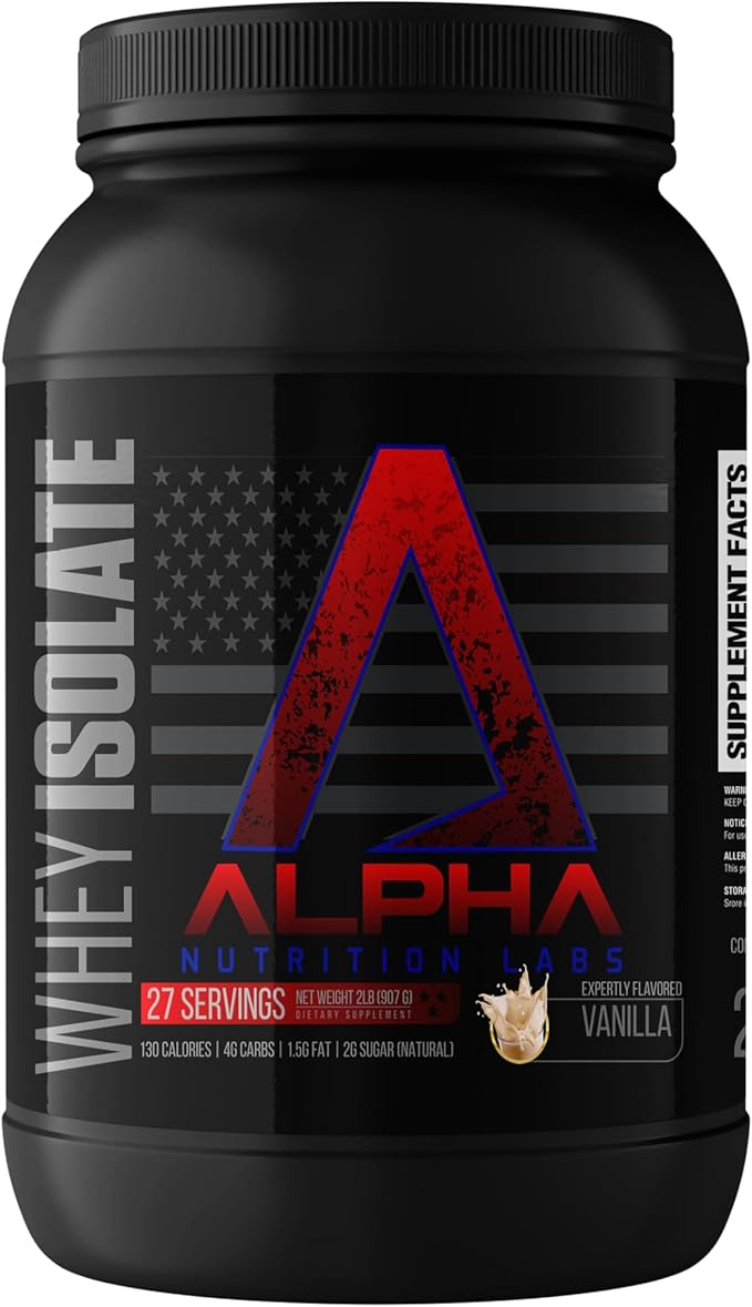Whey Isolate Protein Powder - Vanilla Flavor 28g of Protein Protein Source Low Carb Classic Specialty