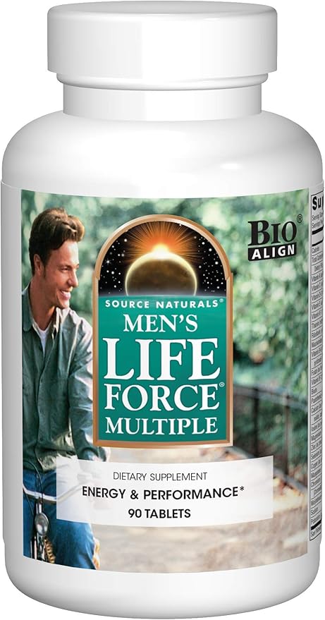 Source Naturals Men's Life Force Multiple Daily Multivitamin &amp Immune Health Supplement - 13 Essential Vitamins Nutrients &amp Minerals - 180 Tablets