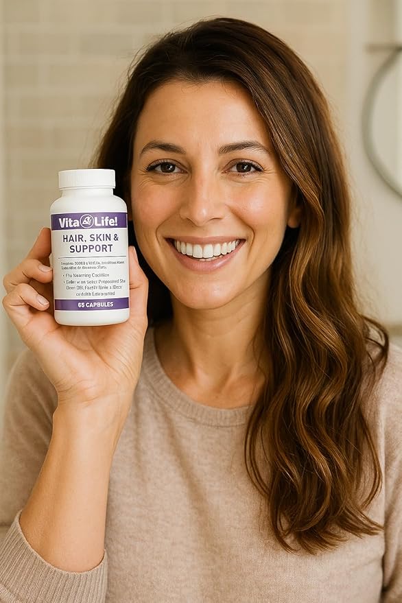 Vita4Life!® Biotin 2000mcg + MSM Hair Growth Vitamins for Women &amp Men | Hair Skin &amp Nail Support Supplement with Vitamin A E Zinc | Fast Absorbing Capsules 60 Count 30-Day Supply