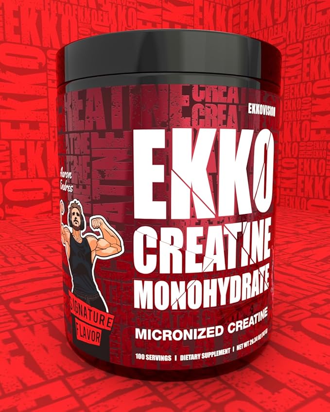 Ekkovision Creatine Monohydrate Powder Micronized Black Cherry Pre Workout &amp Post Workout Supplement for Men and Women Energy Support Easy to Mix in Shakes Smoothies &amp Beverages 100 Ser