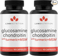 Luma Nutrition Glucosamine Chondroitin MSM - Turmeric Boswellia - Premium Supplement - for Men and Women - Joint Supplement - 90 Capsules (Pack of 2)