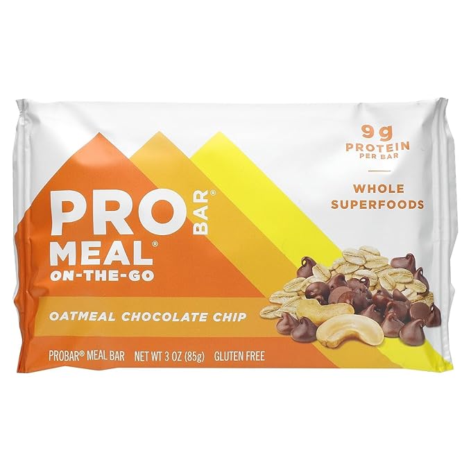 ProBar Meal-On-The-Go Oatmeal Chocolate Chip 12 Bars 3 oz (85 g) Each
