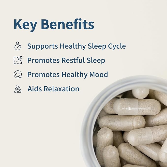Snap Supplements Natural Sleep Aid with Melatonin &amp Valerian Root – Supports Relaxation Restful Deep Sleep &amp Nighttime Recovery – 60 Capsules