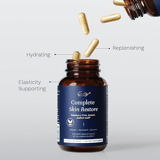 City Beauty Complete Skin Restore - Dietary Supplement - Supports Collagen &amp Elastin - Solution for Wrinkles &amp Sagging on The Face &amp Body - Anti-Aging Beauty &amp Skin Care Supplement