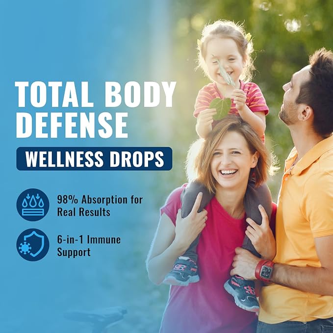 Extra Strength B Vitamin Drops and 6-in-1 Liquid Multivitamin Supplement | Instant Energy Focus &amp Metabolism Support | Immune Defense Support for Kids and Adults