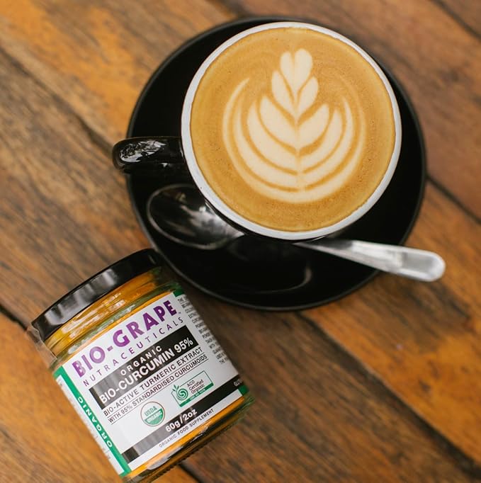Turmeric Curcumin Extract 95% bio antioxidant USDA Organic Turmeric Powder 60g dose Curcumin Supplements for Joint Support and high Absorption to Boost Immune Support.
