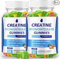 Creatine Monohydrate Gummies 5000mg Creatine for Women &amp Men 2 Packs Creatine Monohydrate Chew for Boost Focus Muscle Strength 5g Creatine Monohydrate per Serving Sugar Free Vegan