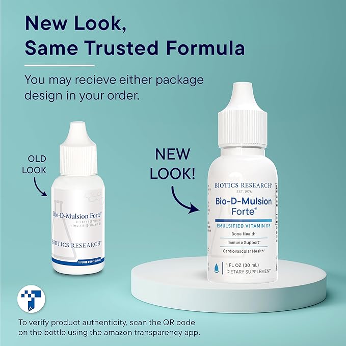 Biotics Research Bio-D-Mulsion Forte Liquid Vitamin D Drops 4000 IU – Vitamin D3 2000iu /Drop for Adults –Best Absorption Strengthens Bones Supports Cardiovascular &amp Immune System -1 fl oz