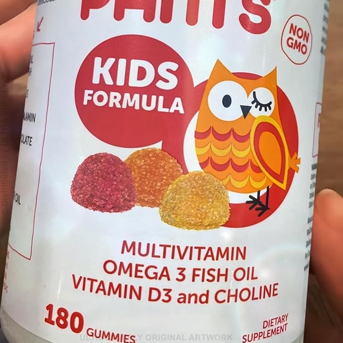Kids Daily Multivitamin Gummies (180 Count. Value Pack) with Vitamin C Zinc B Complex Omega Blend and Essential Nutrients - Non-GMO Gluten Free Great Taste