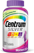 Centrum Silver Women's Multivitamin for Women 50 Plus Multivitamin/Multimineral Supplement with Vitamin D3 B Vitamins Calcium and Antioxidants Gluten Free Non-GMO Ingredients - 200 Count