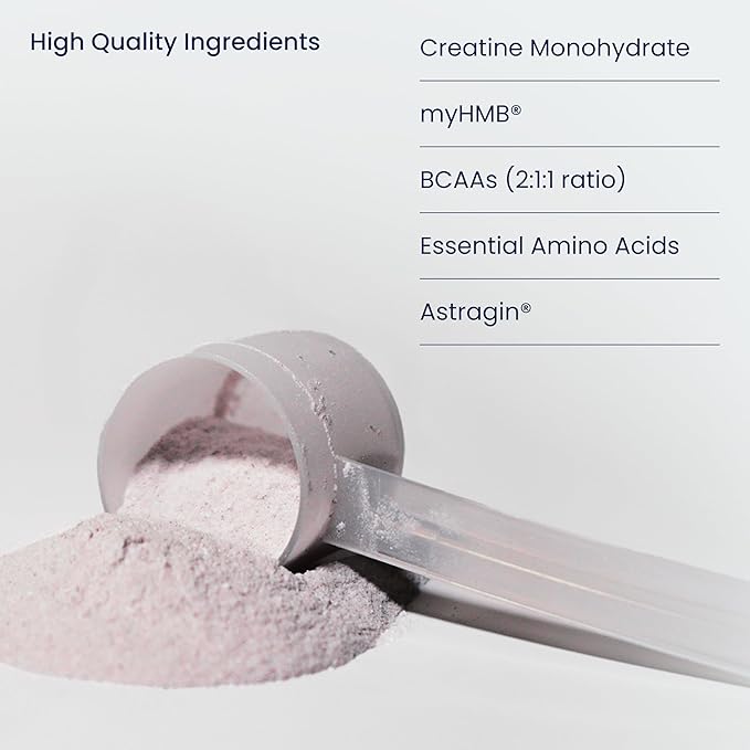 Muscle Health Plus – All-in-One Creatine Monohydrate &amp Amino Acids Powder with myHMB &amp AstraGin – BCAA 2:1:1 and Essential Amino Acids Supplement for Strength Recovery &amp Lean Muscle Cher