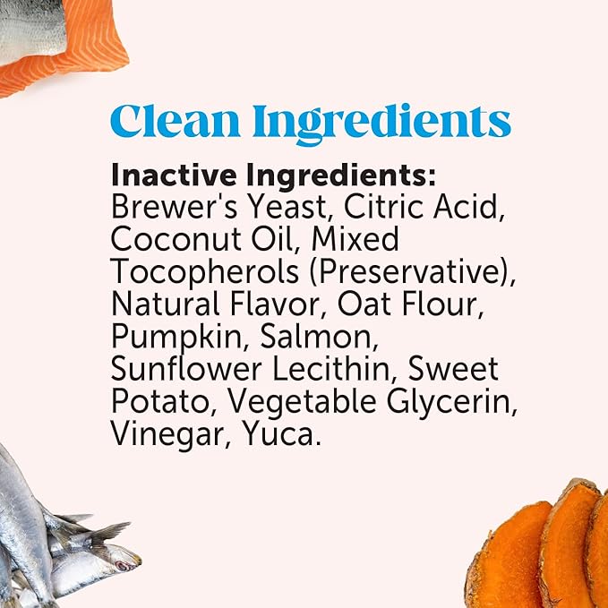 Pet Honesty Omega Skin Health Chews for Dogs Alaskan Salmon Oil Omega-3 Fish Oil Krill Spirulina Omega-3s Healthy Skin &amp Coat Itchy Skin Dog Allergies May Reduce Shedding (90 Count)
