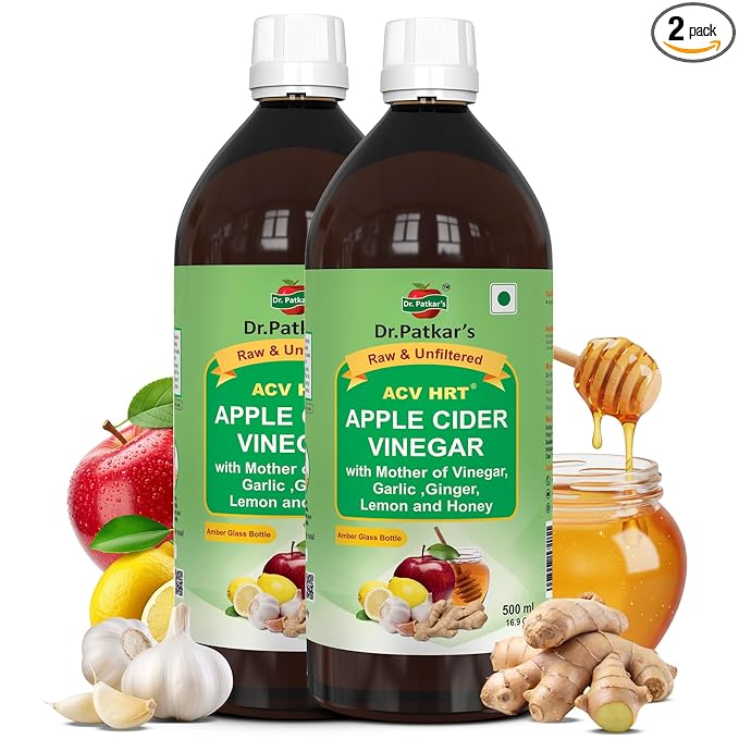 Dr. Patkar's Apple Cider Vinegar GarlicGingerLemon And Honey (Pack Of 2)(500 Ml)