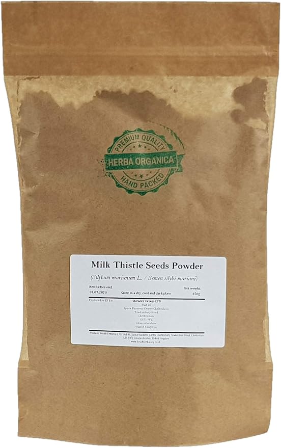 Herba Organica Milk Thistle Seeds Powder - Silybum Marianum L (450g)
