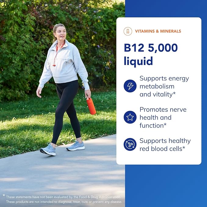 Pure Encapsulations B12 5000 Liquid - Vitamin B12 Methylcobalamin Supplement to Support Energy Nerve Health Cognitive Function &amp Blood Cells* - Liquid Drops - 1 Fl Oz