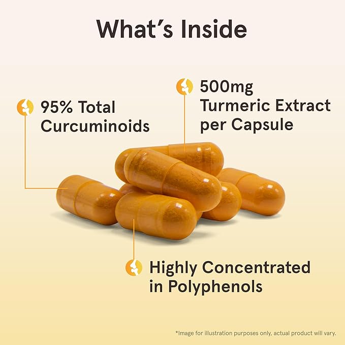 Jarrow Formulas Curcumin 95 500mg - Up to 120 Servings (Veggie Caps) &amp Vitamin D3 62.5 mcg (2500 IU) - 100 Servings (Softgels) - Bone Health