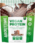 About Time Vegan Protein Powder 20g Chocolate Natural Ingredients Non-GMO Plant Based Gluten Free Soy Free Dairy Free 32 Servings