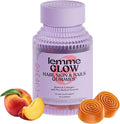 Lemme Glow Collagen Gummies for Thick Hair Strong Nails &amp Healthy Skin with Multi-Collagen Peptides Biotin Trace Minerals Zinc Vitamins A C &amp E Dairy &amp Gluten Free Peach Flavor 60