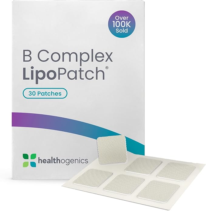 LipoPatch Super MIC B12 – Daily Lipotropic &amp B-Vitamin Wellness with Methionine Inositol &amp Choline – Easy Peel-on Patch + Online Lifestyle Guidance