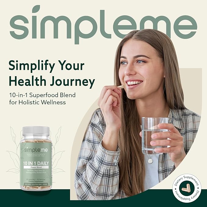 Burdock Root Organic and Bladderwrack 10 in 1 Immunity Booster Power Blend with Irish Sea Moss Ashwagandha and Black Seed Supplement for Men and Women Seamoss Pills Herbal Vegan - 60 Capsules