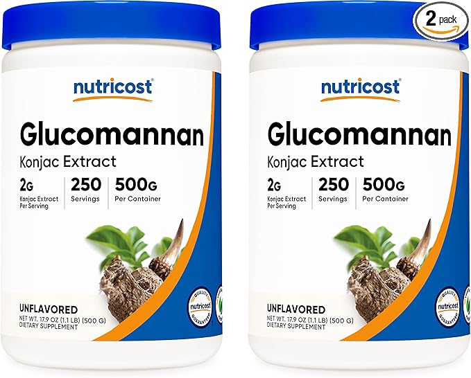 Nutricost Glucomannan Powder 500G (2 Bottles)
