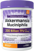 NewRhythm Akkermansia Muciniphila for Women &amp Men 200B TFU Naturally Increase GLP-1 Metabolism Booster Gut Lining Repair Cranberry Blueberry Pomegranate Extracts Vegan 60 Caps