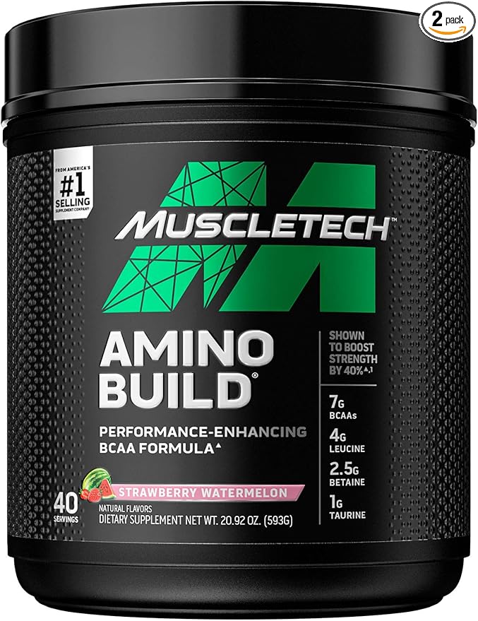 Muscletech Whey Protein Powder &amp BCAA Amino Acids Powder Muscle Building Formula with Whey Isolate Peptides BCAAs &amp Electrolytes (4 Pound 40 Servings)
