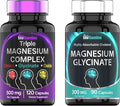 Triple Magnesium Complex 500mg (120 Capsules) &amp Magnesium Glycinate 300mg (90 Capsules)