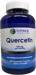 Quercetin 500mg Supplement - 200 Capsules - Quercetin Dihydrate