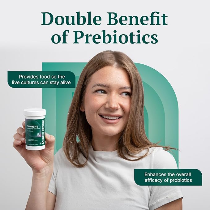 Women Probiotics w/ Prebiotics &amp Cranberry - Probiotics for Vaginigal Health 6 Billion CFU 4-Strain (Including Bifidobacterium Longum &amp Lactis) Prebiotic Probiotic for Vaginal Health