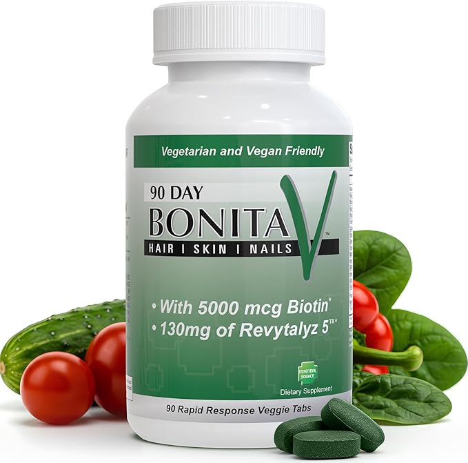 Essential Source Biotin (Biotina Vitaminas) - Hair Skin Nails Vitamins for Women &amp Men - 5000 mcg - Hair Growth Support Supplements - 90 Tablets - with Revytalyz 5 Vitamin A C B12 - Made in USA