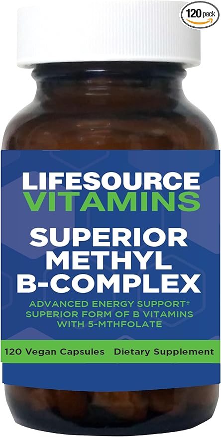 LifeSource Vitamins - Superior Methyl-B Complex -120 Capsules