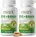 2 Pack Eye + Brain Supplements for Memory and Focus Lutein 40mg Zeaxanthin Astaxanthin Bilberry Lion’s Mane Bacopa Monnieri Ginkgo Biloba 14 in 1 Eye Vitamins for Adults &amp Seniors 240 Caps