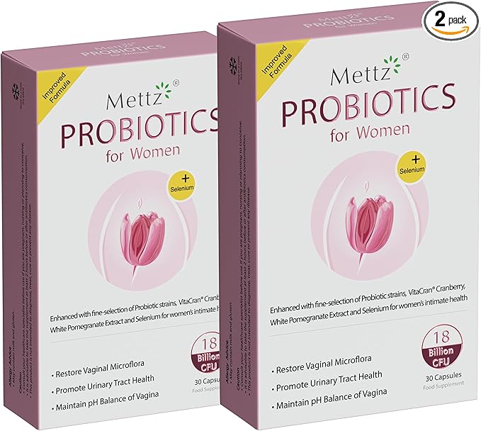 Vaginal Probiotics for Women pH Balance with Lactobacillus Probiotic &amp Cranberry White Pomegranate Women's Vaginal Health Supplement Healthy Vaginal Odor &amp Vaginal Flora 30Ct (Pack of 2)
