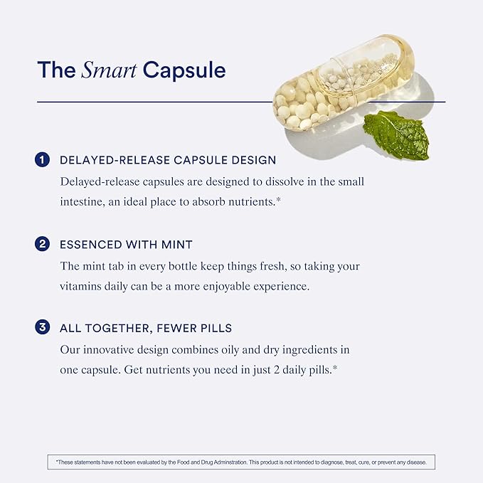 Ritual Multivitamin for Men 18+ with Zinc Vitamin A and D3 for Immune Function Support* Omega-3 DHA B12 K2 Gluten Free Non-GMO Vegan Mint Essenced 30 Day Supply