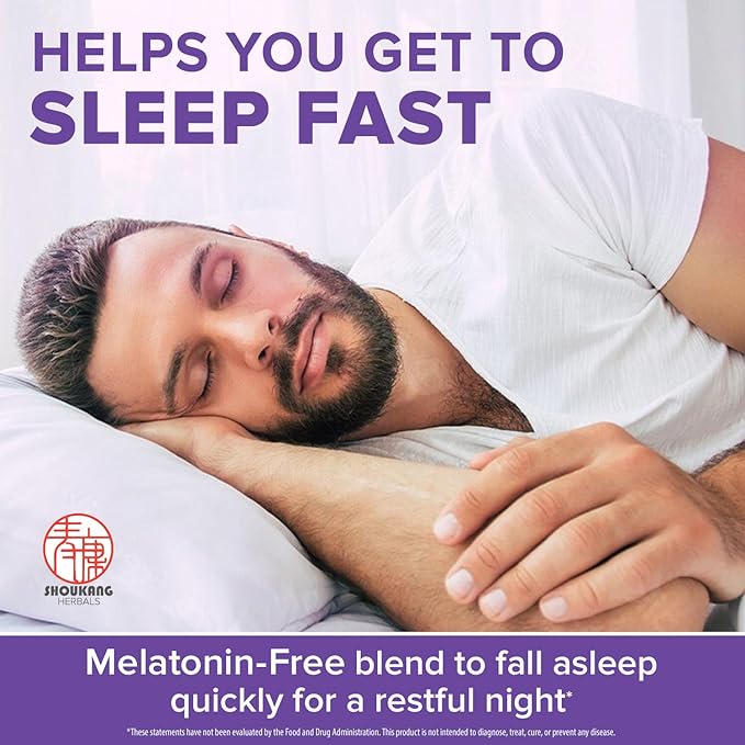 Herbal Chinese Medicine Supplements for Sleep Quality and Duration Sleeping Buddha HERBALS Quiet The Mind and Body 60 Capsules